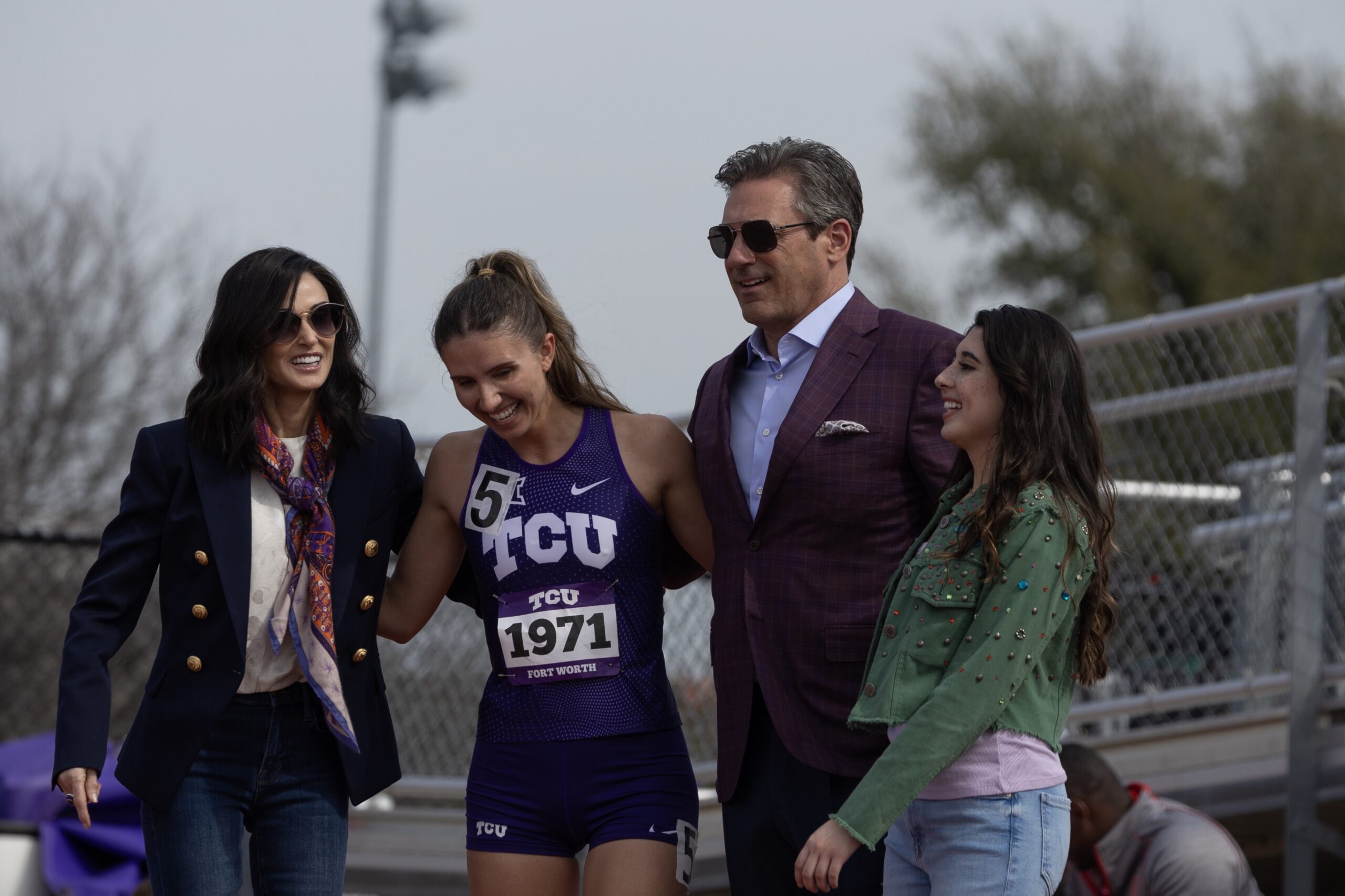 Demi Moor and Jon Ham m as TCU parents.