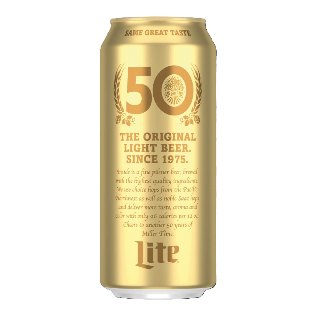 Miller Lite gold can