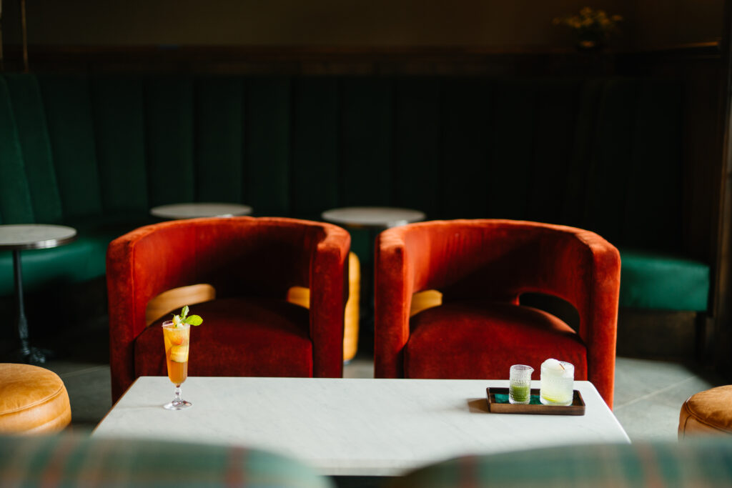 Stewart's Croquet & Cocktails plush seating