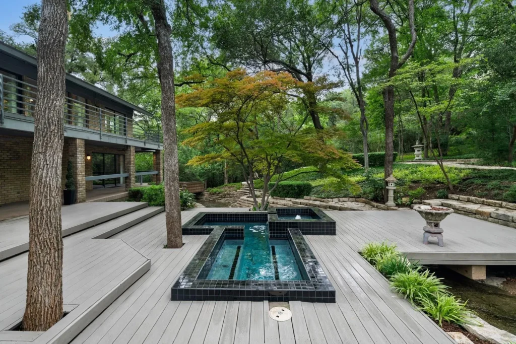 Indian Creek runs through back yard