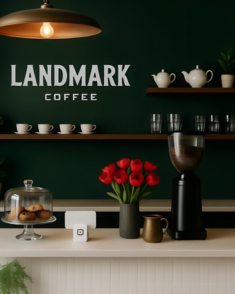 Rendering of the interior of Grapevine's Landmark Coffee