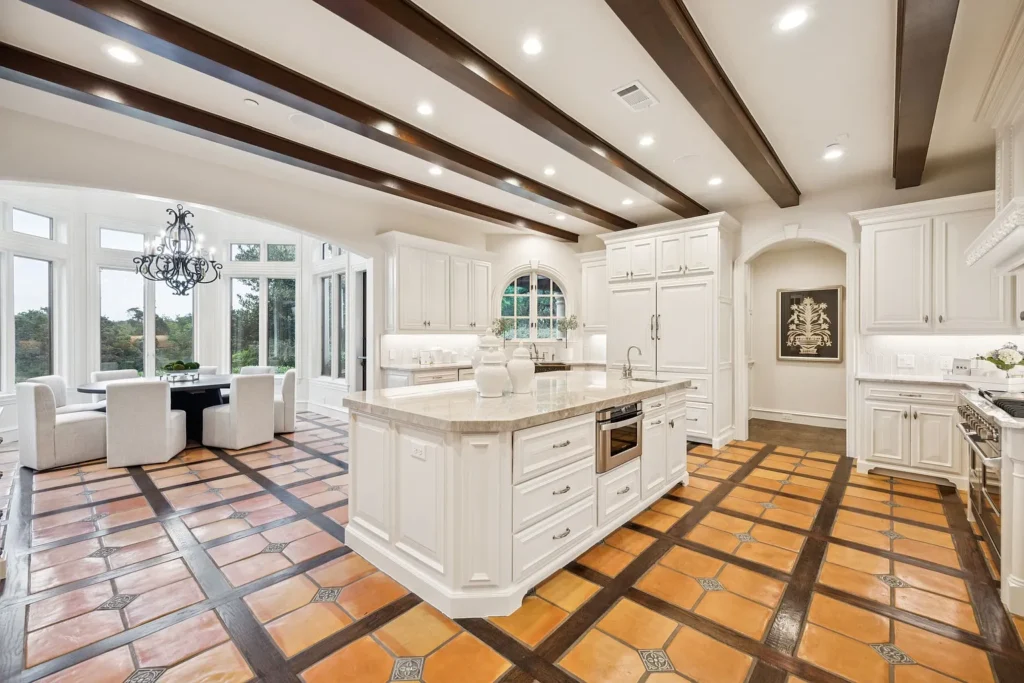 1900 Shady Oaks Drive - Spanish style details pervade the kitchen.