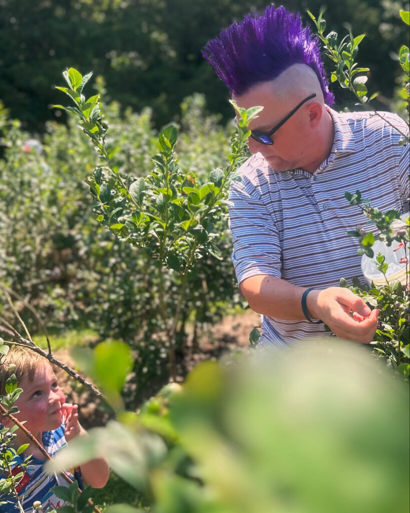 Chef Stefon Rishel in the garden