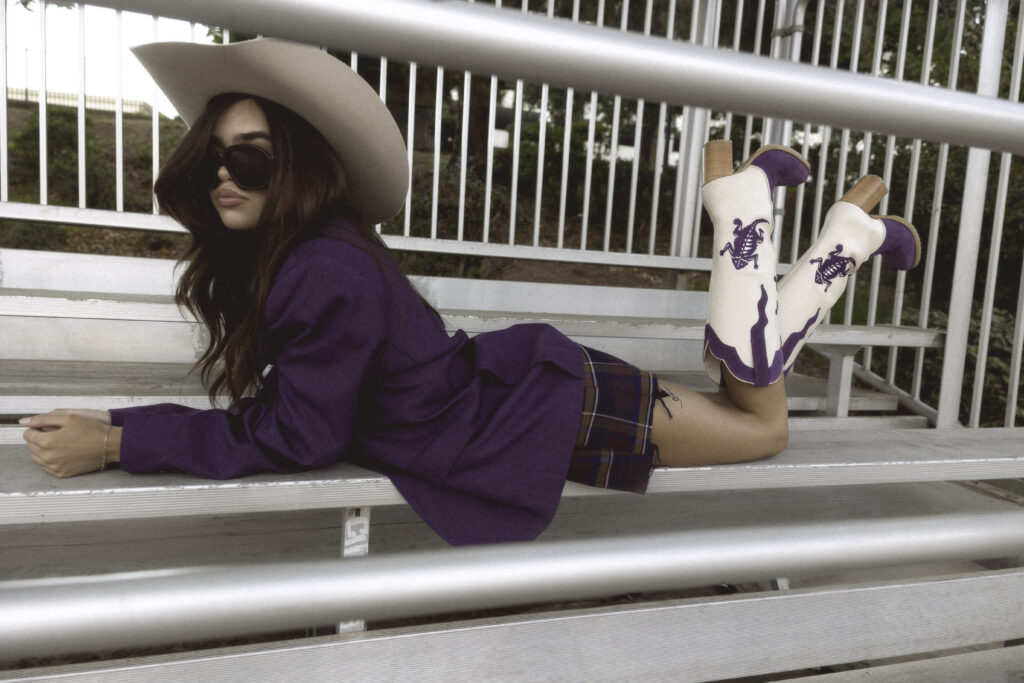 Chazlyn Boots pop up at The Crescnet will unveil this Horned Frog adorned boot. (Photo by Carol Persons)