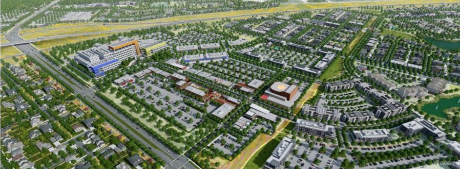 Working concept for the future 621 acre Tallgrass development