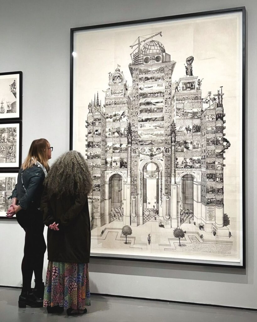 White Out, A Monumental Arch to American History, 2021, by Sandow Birk
