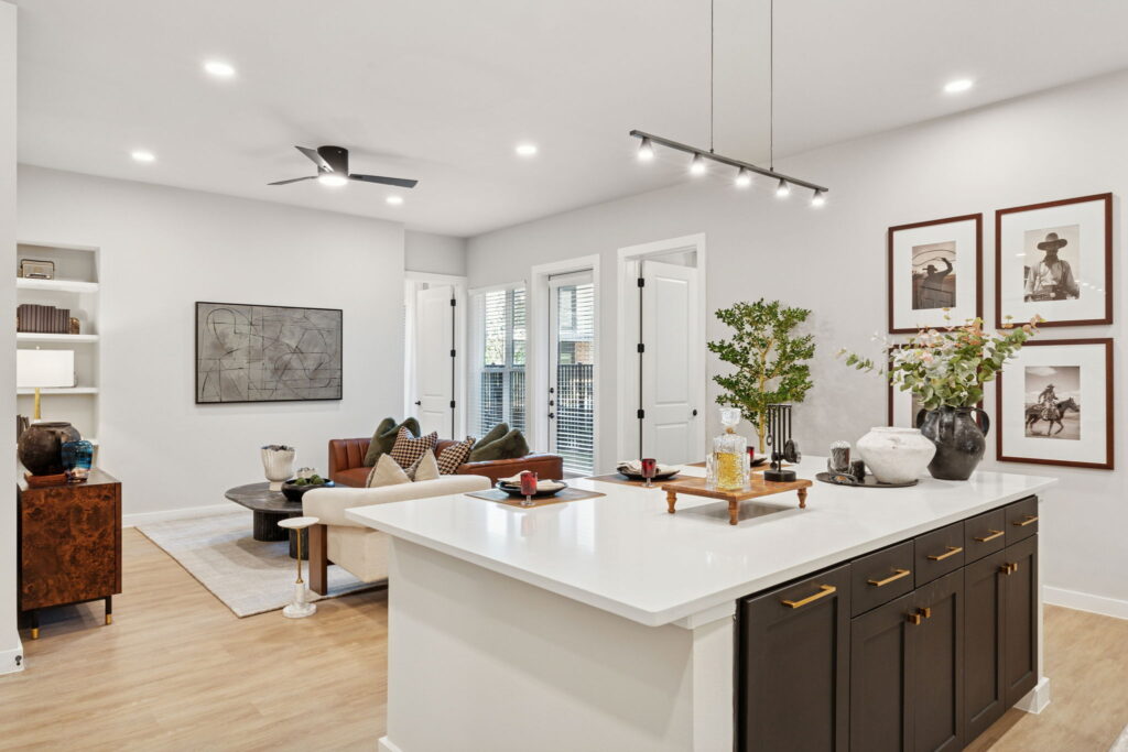 Upscale apartments and townhomes