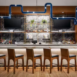 The bar at Duchess inside The Nobleman Hotel