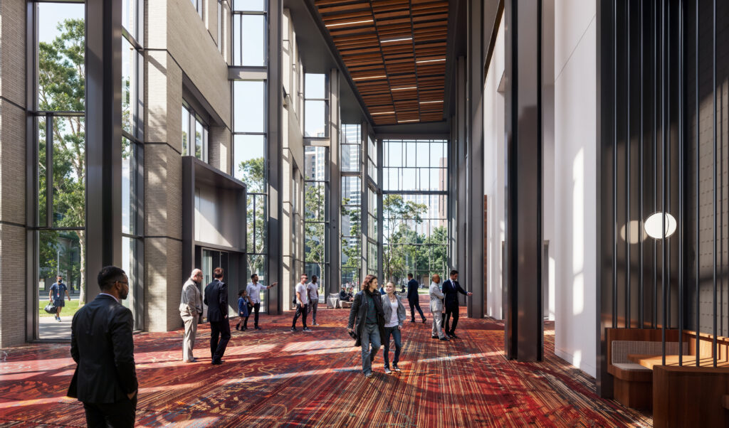 The West Concourse inside the new Fort Worth Convention Center