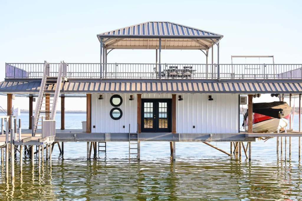 9930 Boat Club Road - The two story dock overlooking Eagle Mountain Lake