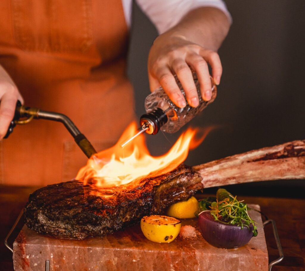 The tomahawk rib eye at Toro Toro