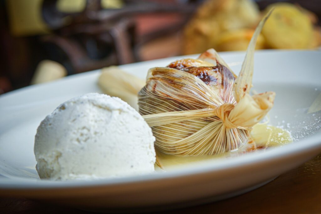 Reata - Chocolate bread pudding tamale 