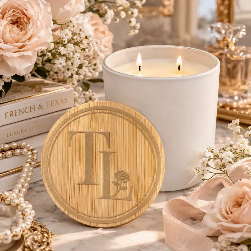 Texas Legacy Florals carries a collection of clean burning branded candles