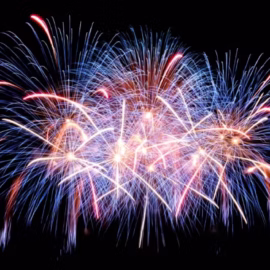 Fireworks over Lake Grapevine.