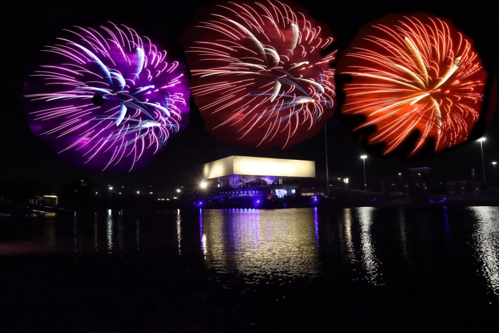 Fireworks viewing a the National Medal of Honor Museum