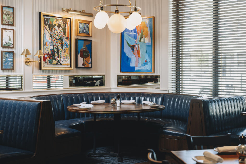 The coveted corner booth at Hudson House Southlake.